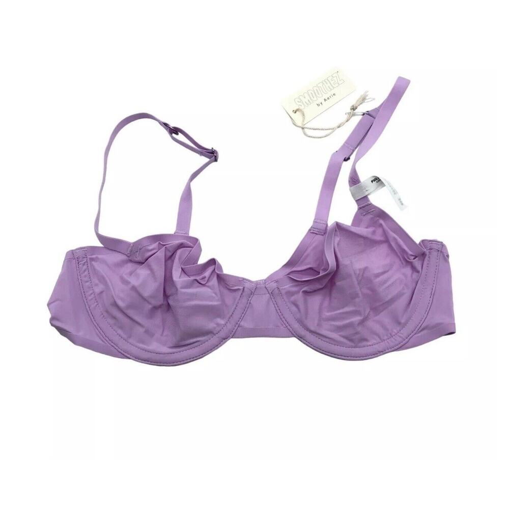 Aerie Smoothez Purple Lilac Underwire Full Coverage Bra Size 34D NWT #9
